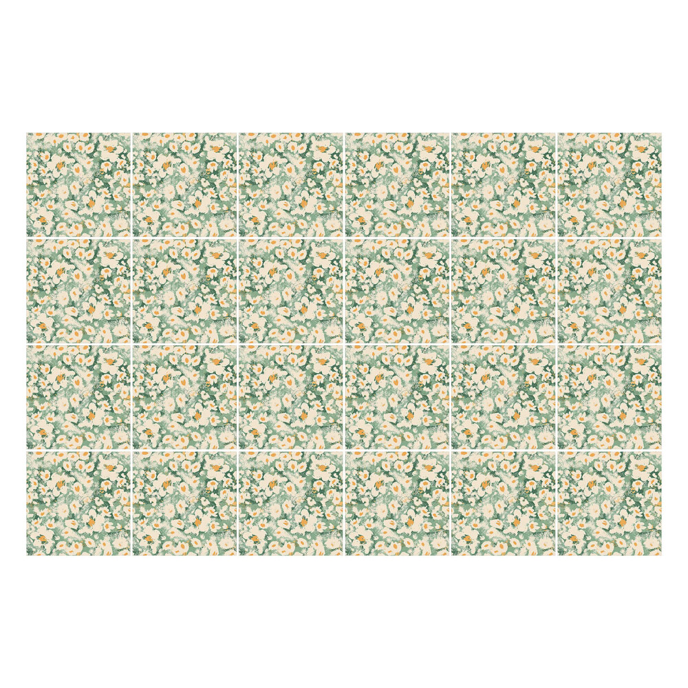 Samolepky na obklady Kvetinový motív so škvrnami