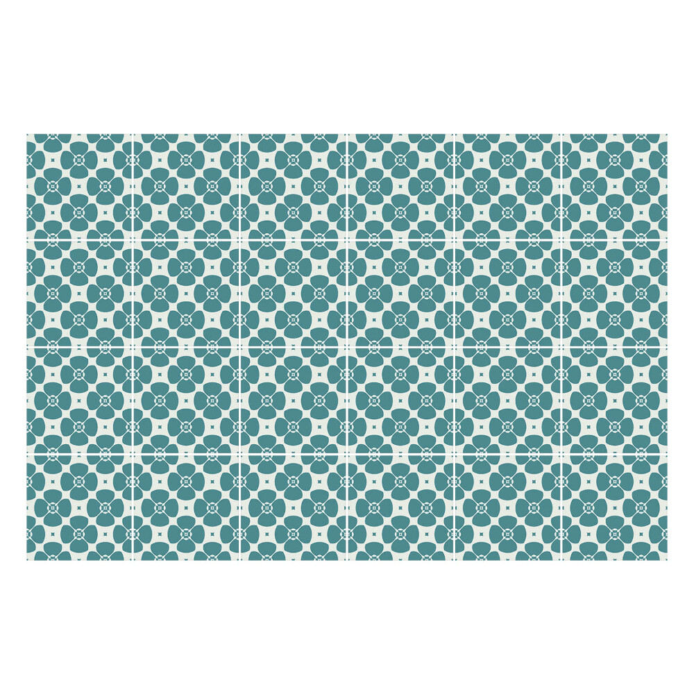 Samolepky na kachličky Geometrické kvety v sieťke