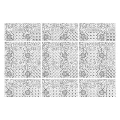 Samolepky na kachličky Kvetinové a geometrické motívy