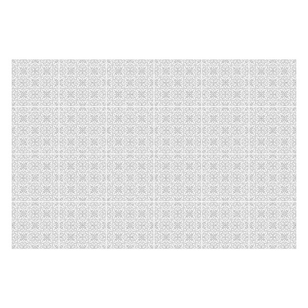 Nálepky na dlaždice Jemný, symetrický motív