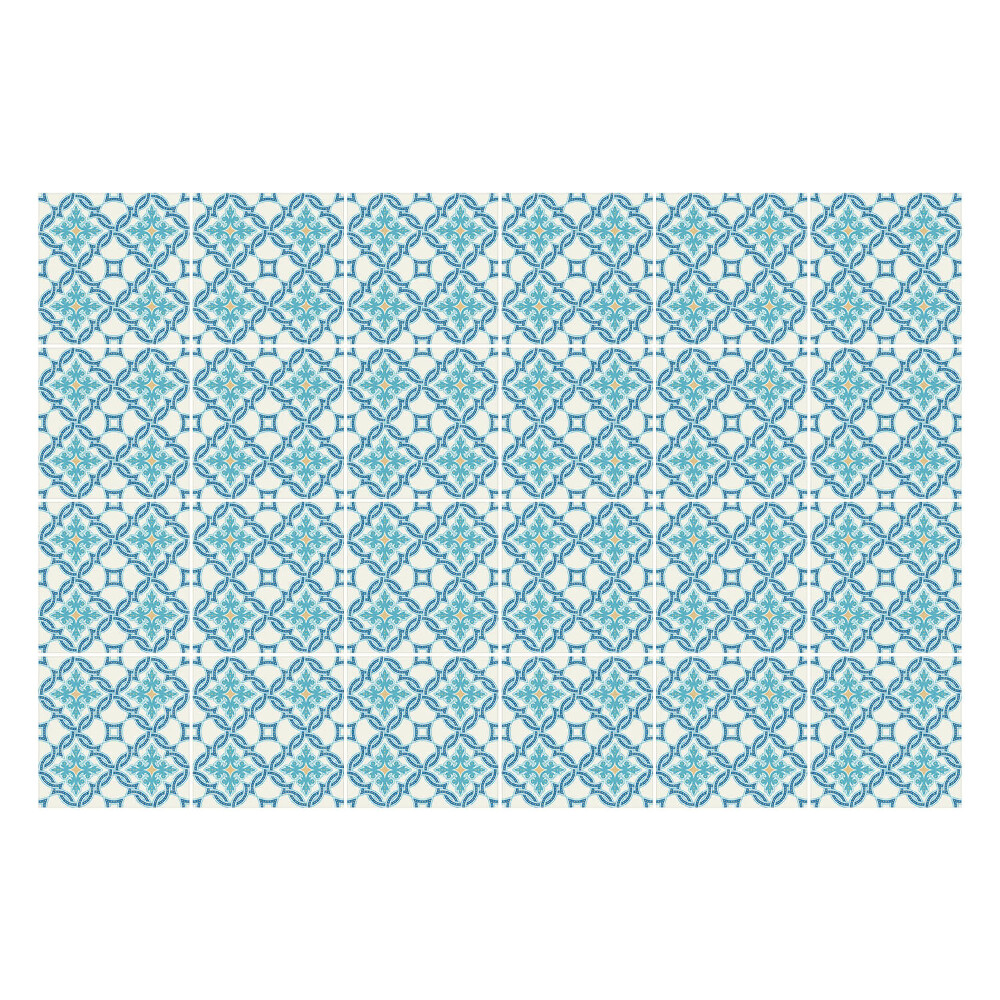 Samolepky na obklady Geometrické kvetinové motívy