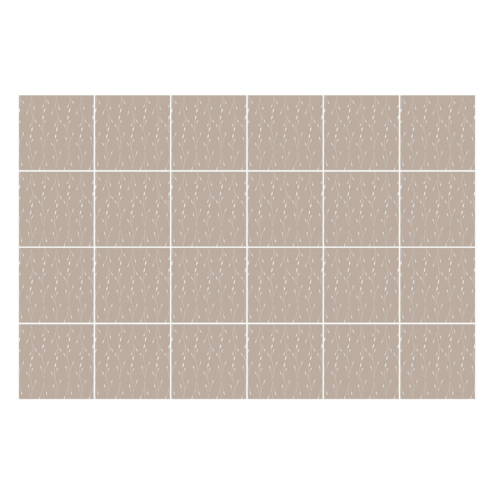 Nálepky na dlaždice Jemné listy v rade