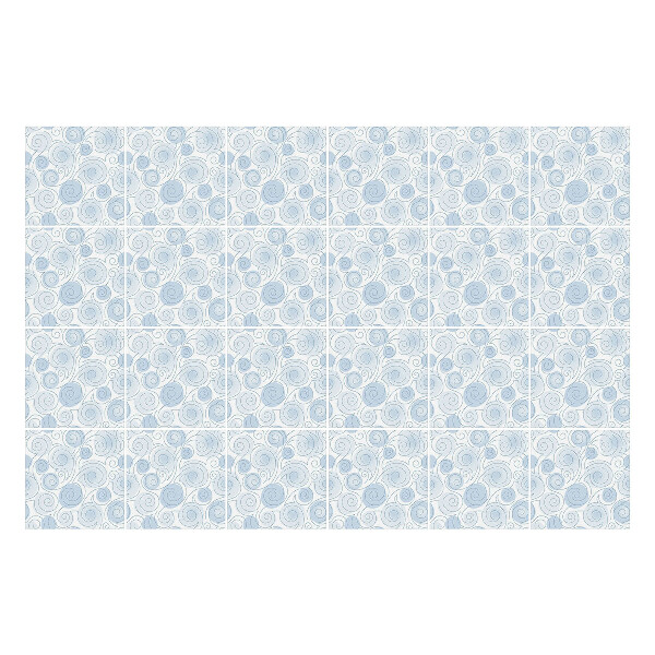 Samolepky na kachličky Jemné špirály a vlny