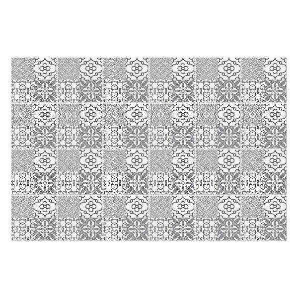 Samolepky na obklady Kvetinové motívy v sieťke