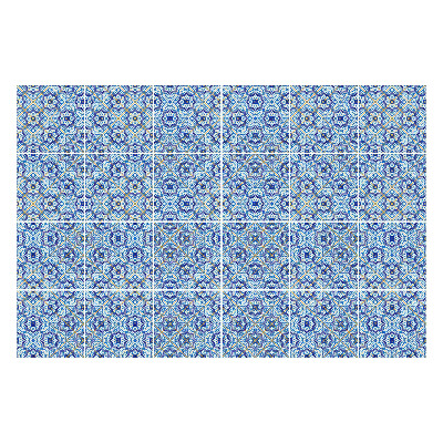 Nálepky na dlaždice Geometrické kvetinové motívy