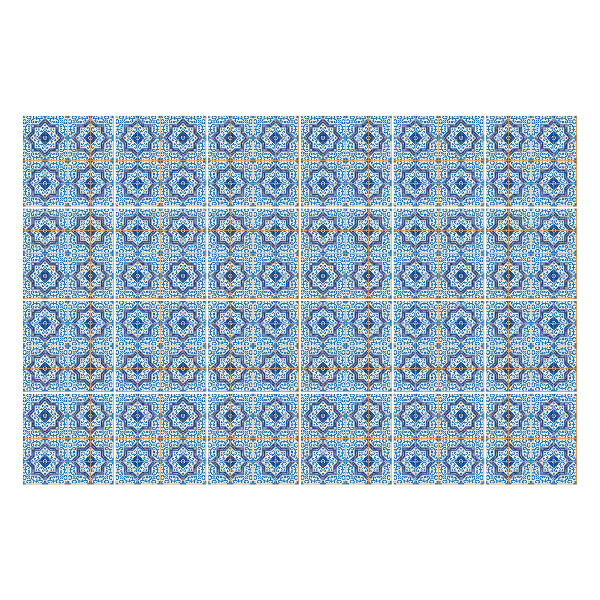 Samolepky na obklady Geometrické kvetinové motívy