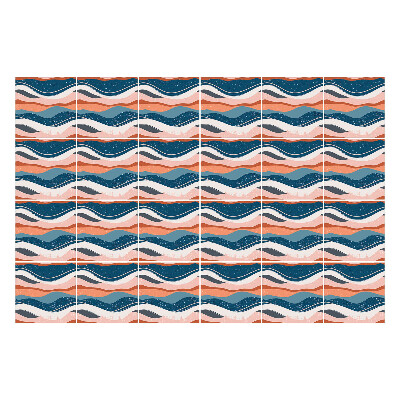 Samolepky na obklady Vlny v pastelových tónoch