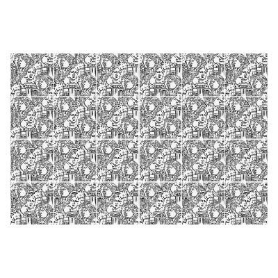 Nálepky na dlaždice Tváre v opakujúcom sa vzore