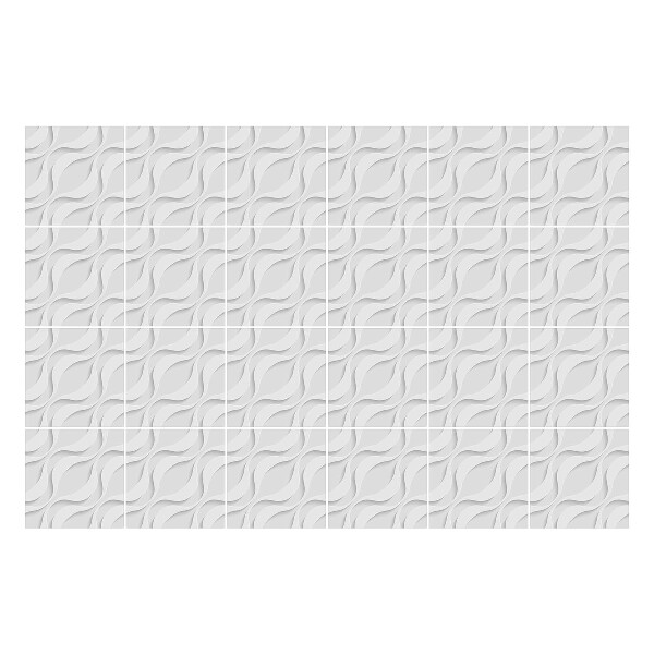 Nálepky na dlaždice 3D vlnité motívy