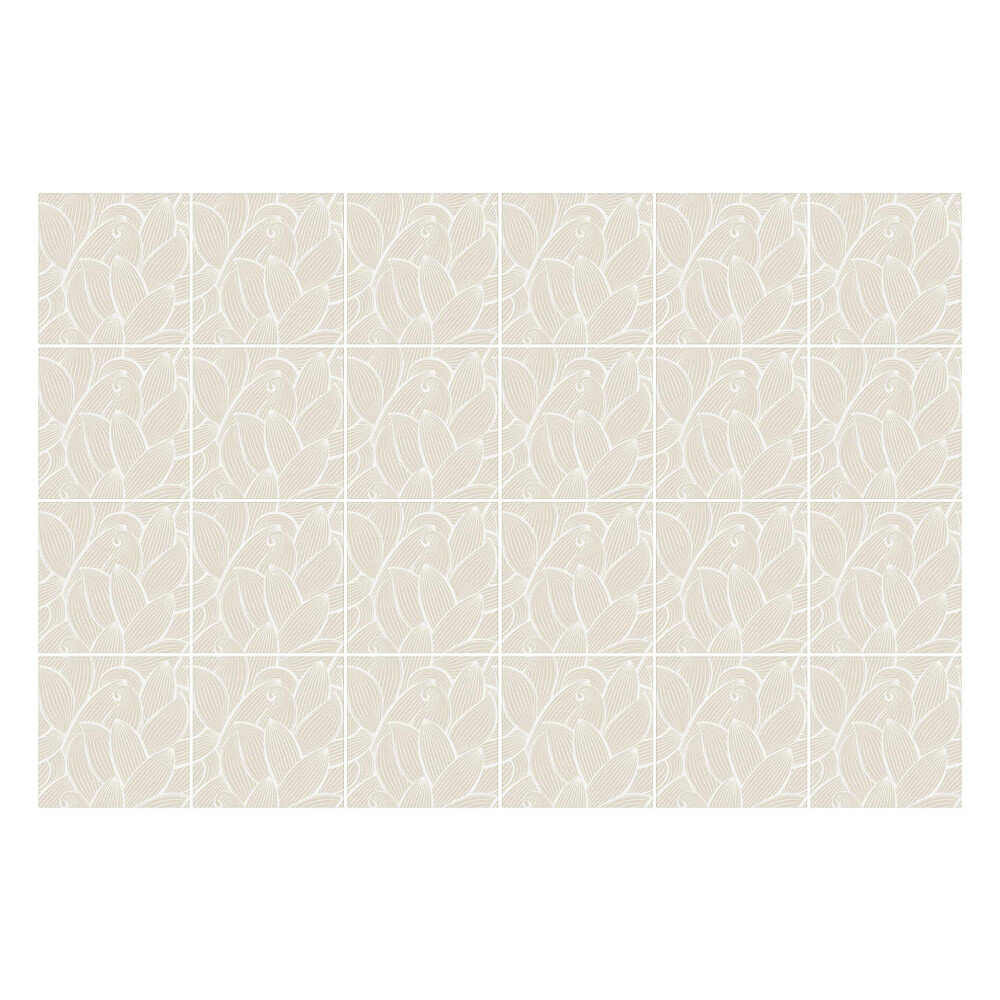 Nálepky na dlaždice Listy v jemnom usporiadaní