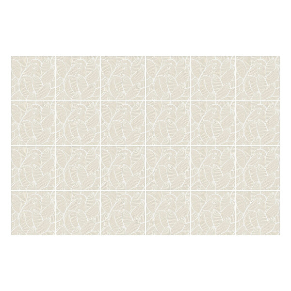 Nálepky na dlaždice Listy v jemnom usporiadaní