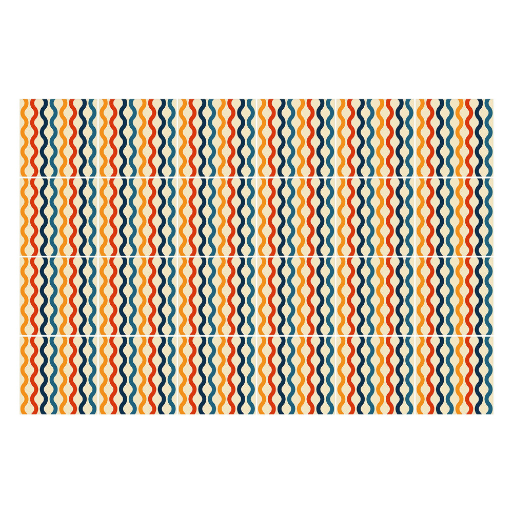 Nálepky na dlaždice Vlnovky v rytme