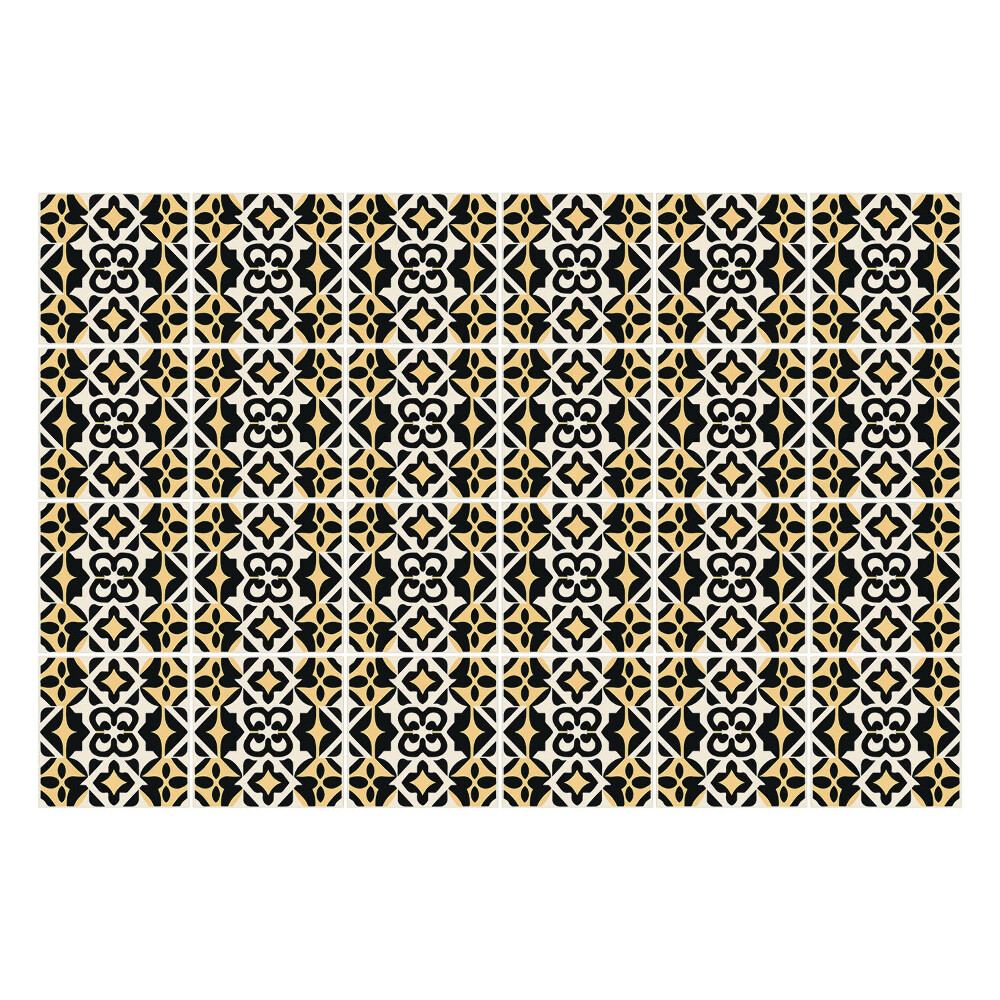 Samolepky na kachličky Geometrické kvetinové motívy