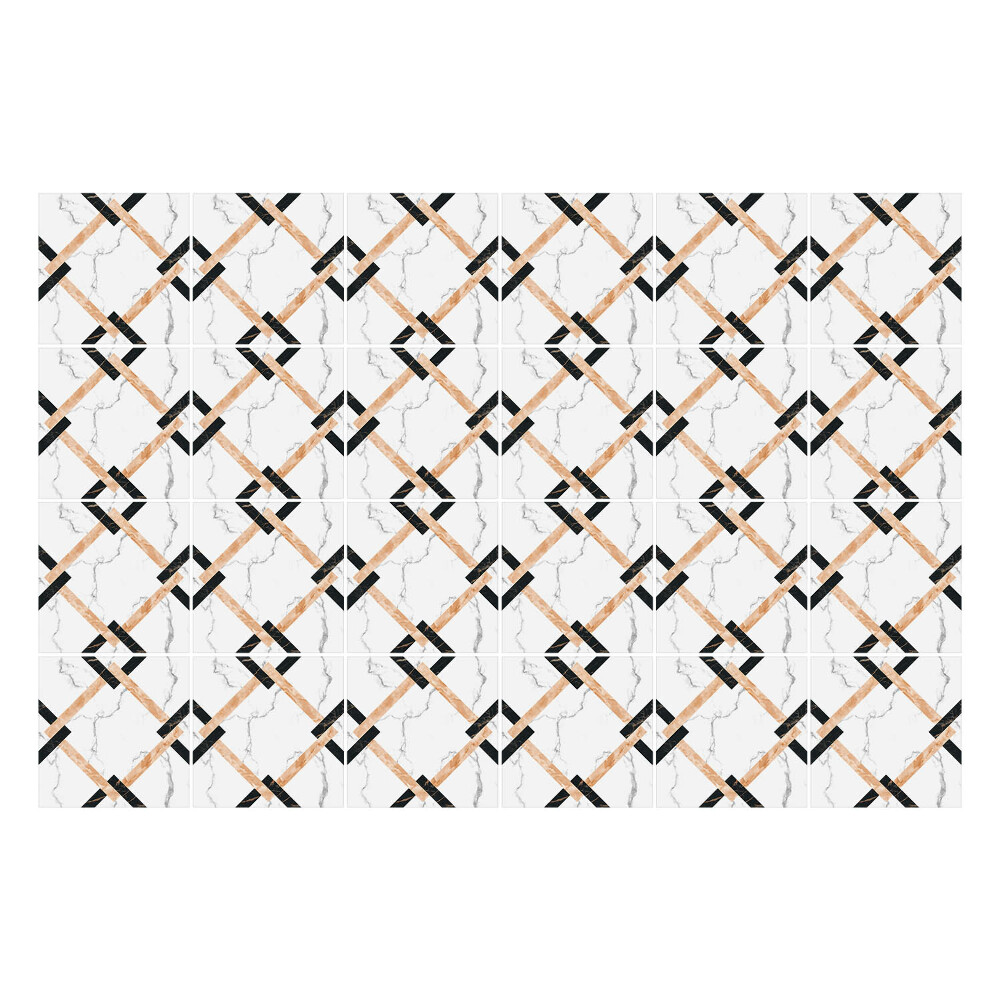 Samolepky na obklady Geometrické kosoštvorce v mriežke