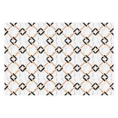 Samolepky na obklady Geometrické kosoštvorce v mriežke