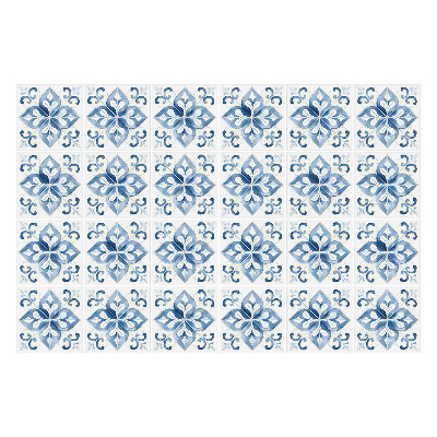 Samolepky na obklady Kvetinové ozdoby v dlaždiciach