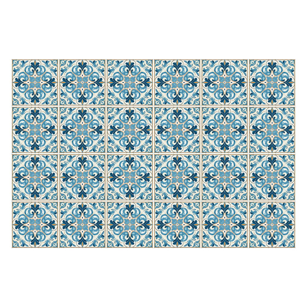 Nálepky na dlaždice Kvetinové ozdoby v sieťke