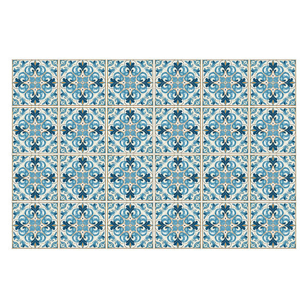 Nálepky na dlaždice Kvetinové ozdoby v sieťke