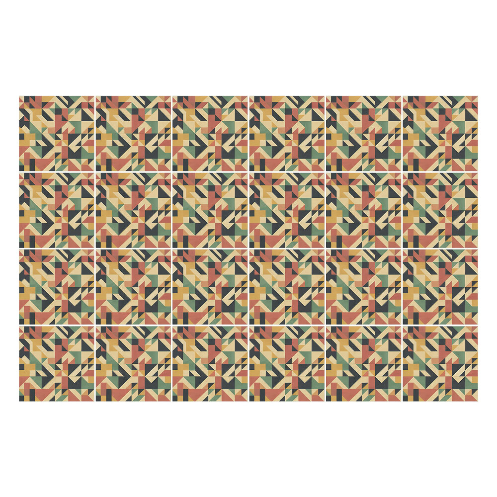 Samolepky na kachličky Vintage geometrický vzor