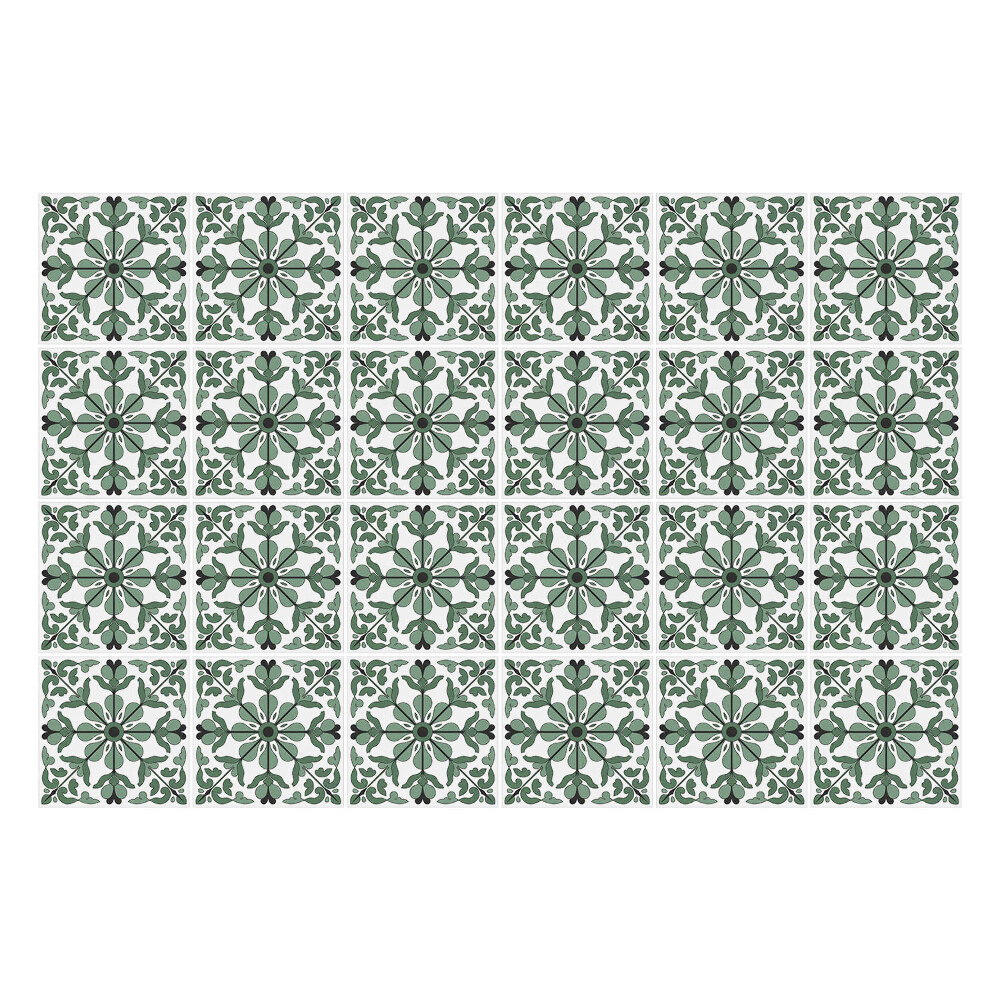 Samolepky na kachličky Kvetinové ozdoby v sieťke