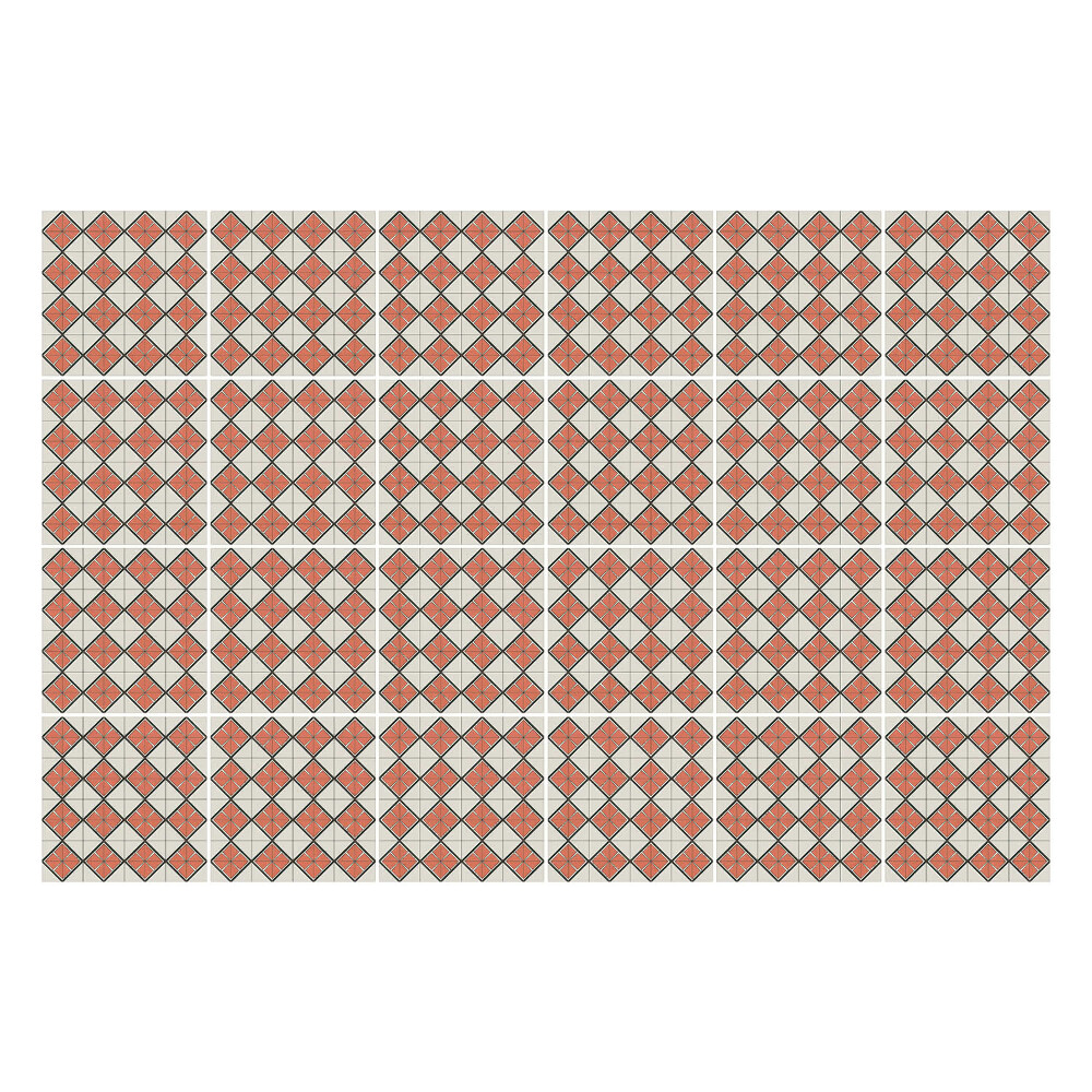 Nálepky na dlaždice Priestorové kosoštvorce a štvorce