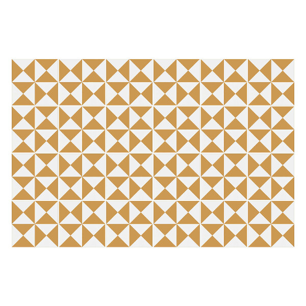 Samolepky na kachličky Geometrické trojuholníky v mriežke