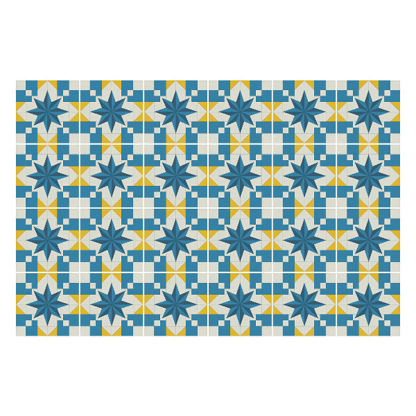 Nálepky na dlaždice Symetrické hviezdy a štvorce