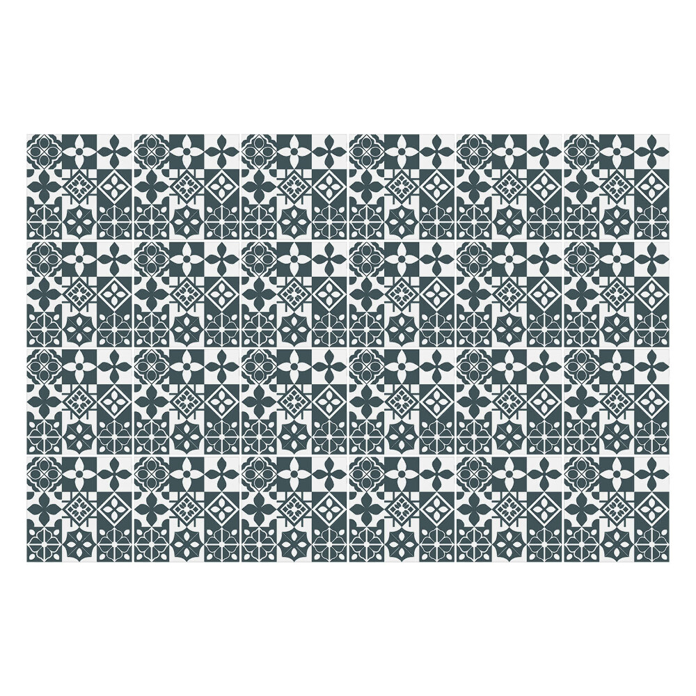 Samolepky na obklady Geometrické kvetinové motívy