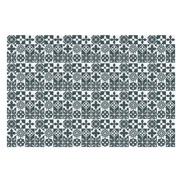 Samolepky na obklady Geometrické kvetinové motívy