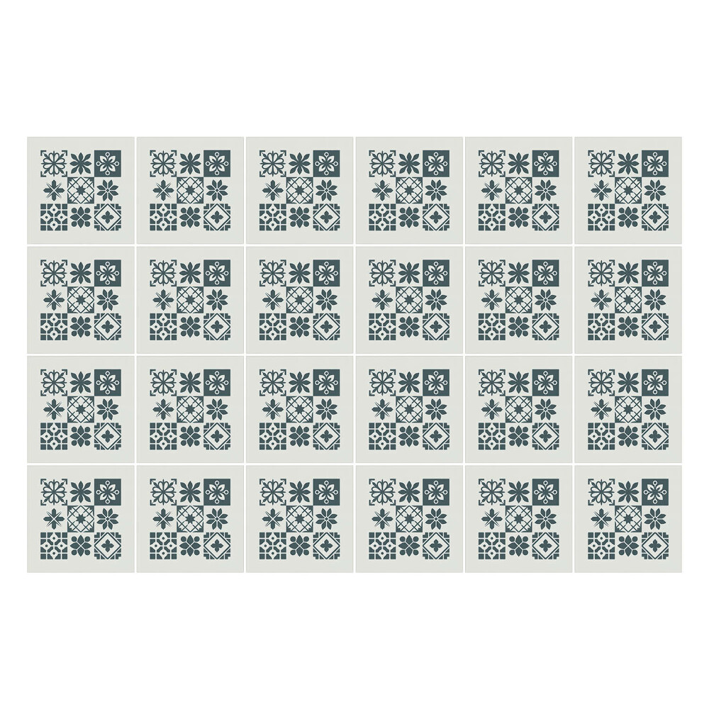 Samolepky na kachličky Geometrické kvety a tvary