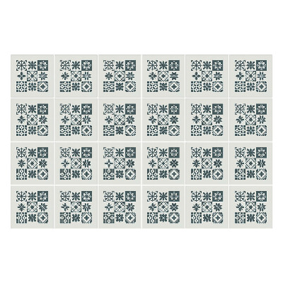 Samolepky na kachličky Geometrické kvety a tvary