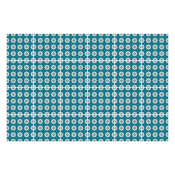 Samolepky na obklady Geometrické kvety v sieťke