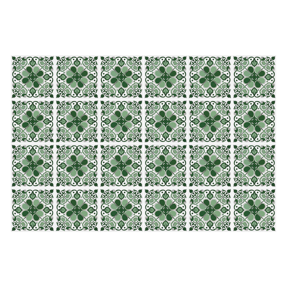 Samolepky na kachličky Rastlinný motív s kruhmi