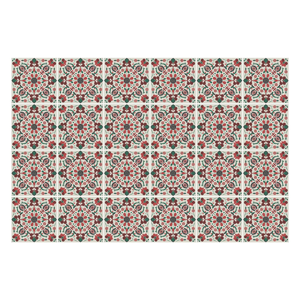 Samolepky na obklady Kvetinový motív s listami