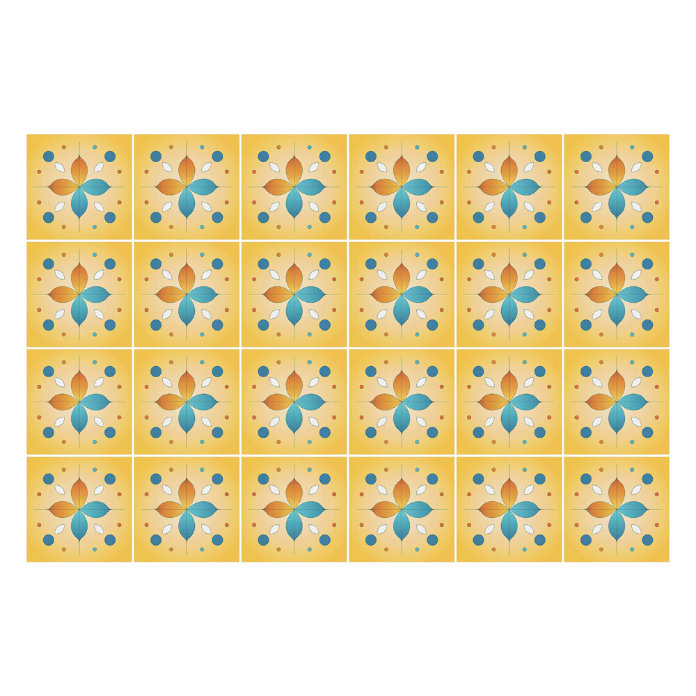 Samolepky na kachličky Kvetinové motívy v sieťke