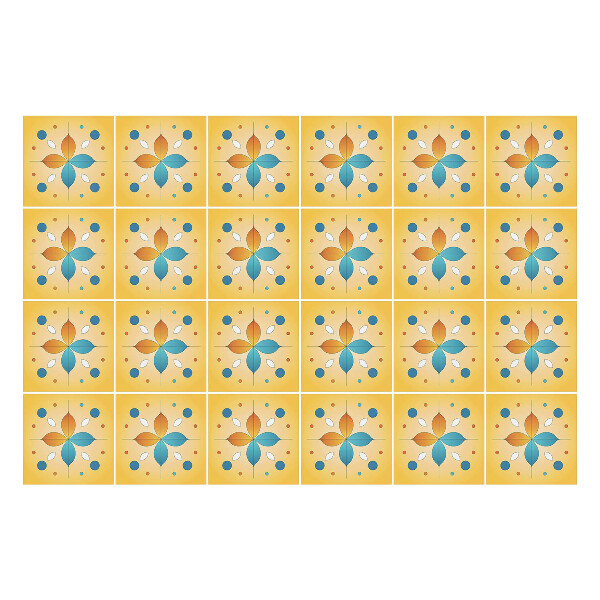 Samolepky na kachličky Kvetinové motívy v sieťke