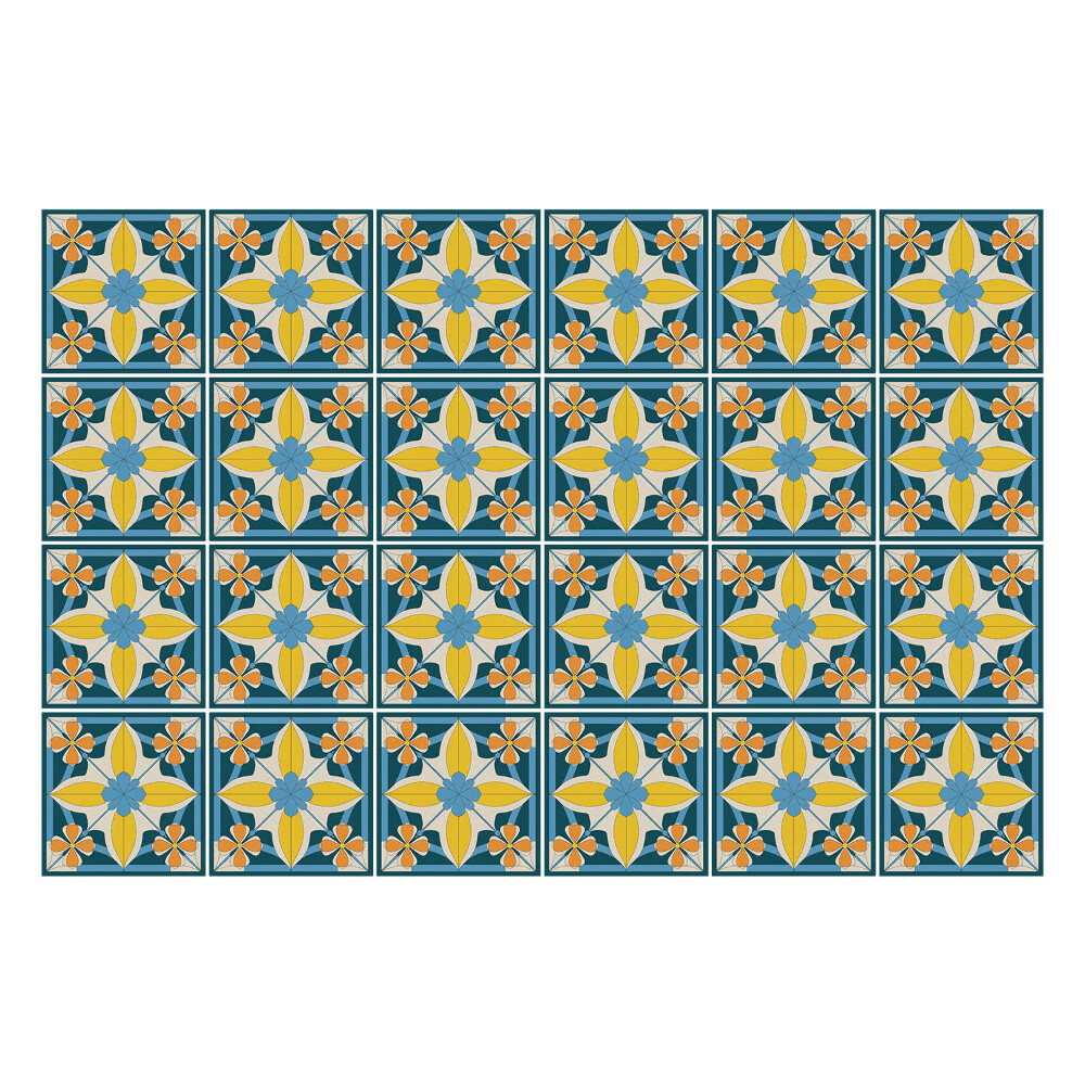 Samolepky na obklady Kvetinové motívy v sieťke