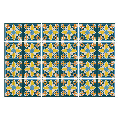 Samolepky na obklady Kvetinové motívy v sieťke