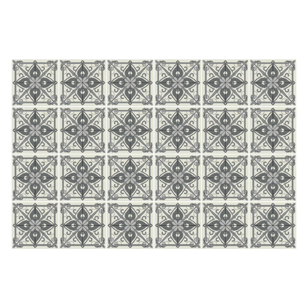 Nálepky na dlaždice Prepletené kvety v sieťke