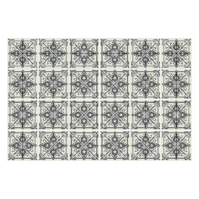 Nálepky na dlaždice Prepletené kvety v sieťke