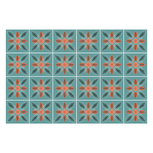 Samolepky na kachličky Kvetinové motívy