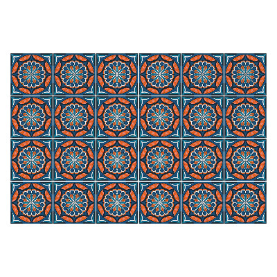 Nálepky na dlaždice Kvetinové kruhy