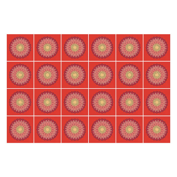 Samolepky na kachličky Kvetinový vzor