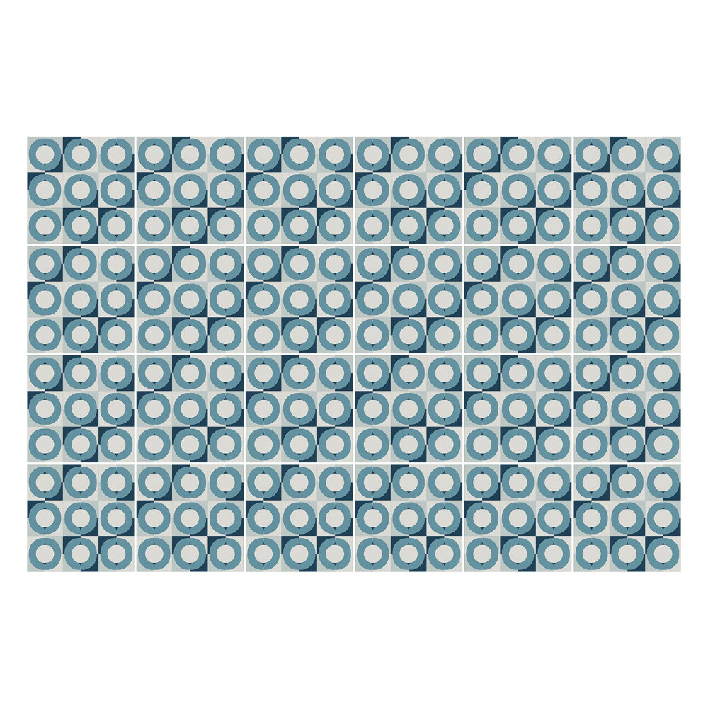 Nálepky na dlaždice Kockované kruhy