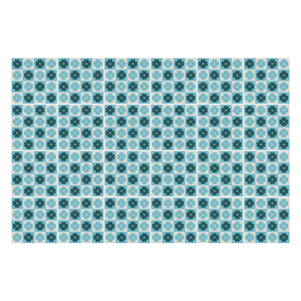 Nálepky na dlaždice Mozaika z drobných kvietkov