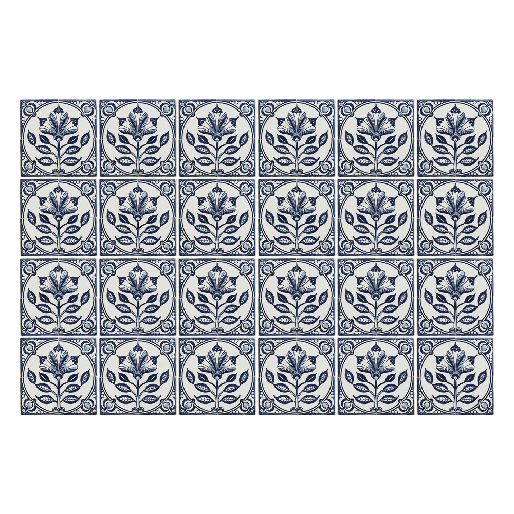 Samolepky na kachličky Kvetinové dlaždice