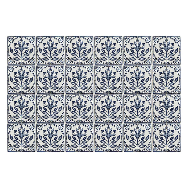 Samolepky na kachličky Kvetinové dlaždice