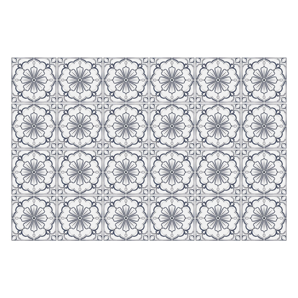 Samolepky na kachličky Kvetinové ozdoby