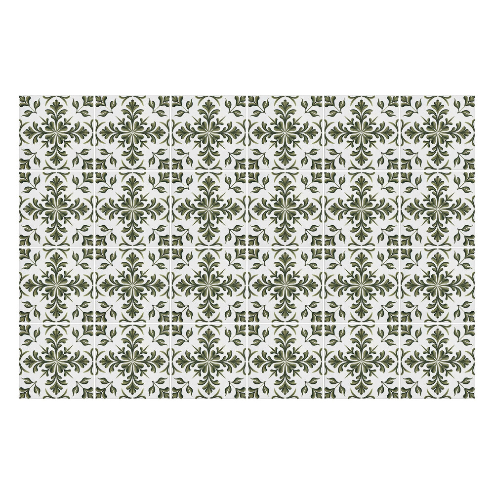 Nálepky na dlaždice Motív kvetov a listov