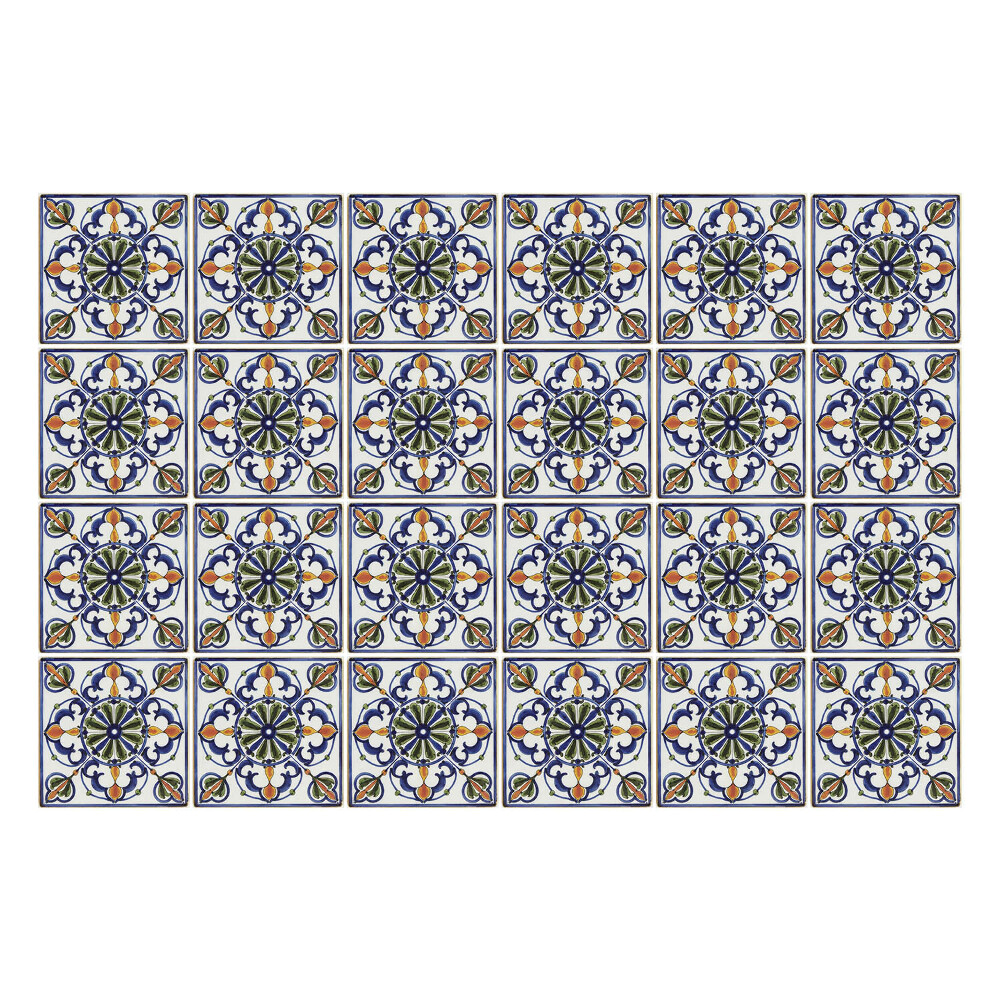 Nálepky na dlaždice Kvetinové ozdoby v sieťke